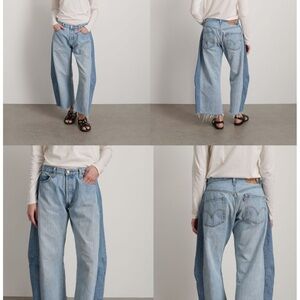 B SIDES Blue Flare Wide Leg Jeans with Vintage Appeal